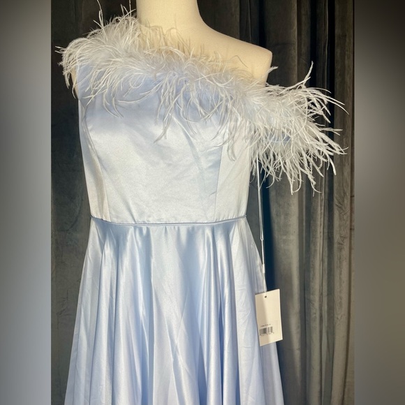 Mac Duggal 11684 | Angelic One-shoulder A-line Dress | Feathers | Women’s 14 - Picture 3 of 11